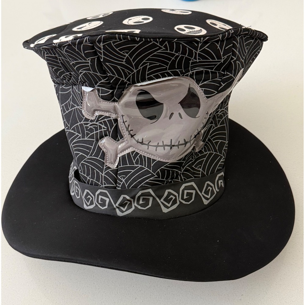 Disney Nightmare Before Christmas Jack Skellington Top Hat Adjustable Black